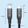 USB C Extension Cable Support 8K@60Hz Video 240W Charging 40Gbps Data Transfer Braided USB 4 Cable for Type C Devices