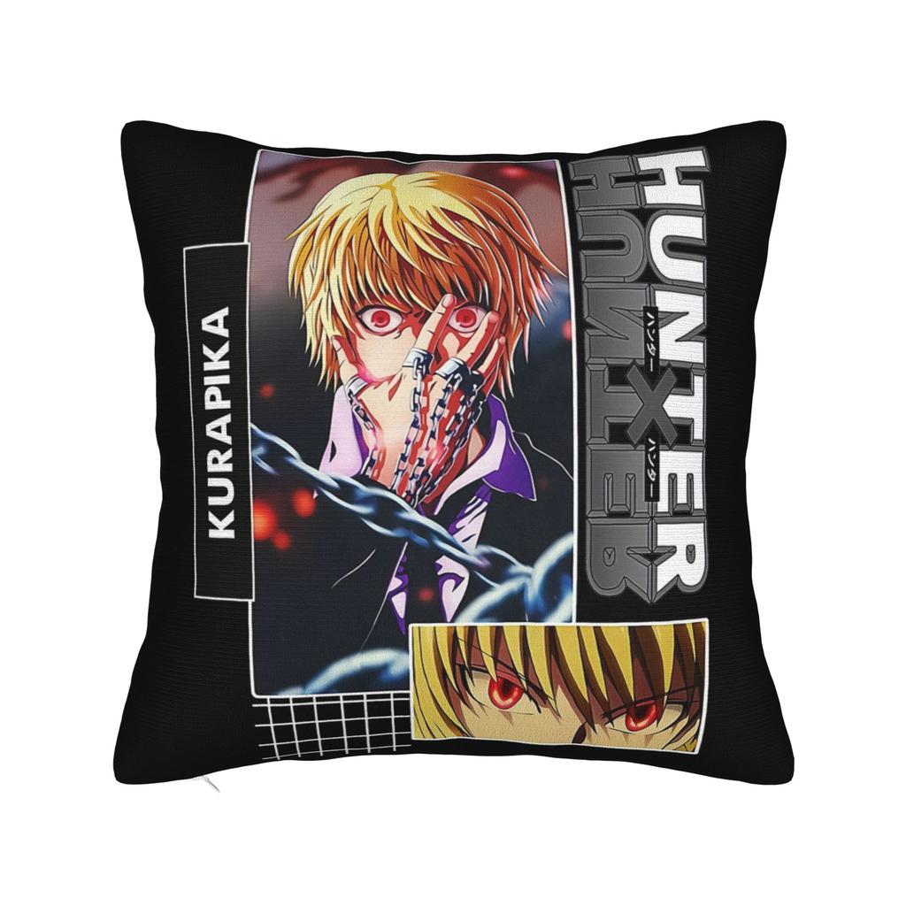 Kurapika HXH Anime Kissenbezug Bedruckter Stoff Kissenhülle Dekorationen Wurfkissenbezug Zuhause Quadratisch 40x40cm