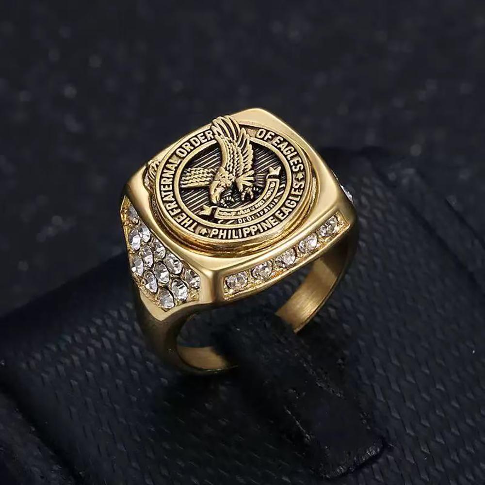 Vintage 316L Stainless Steel Eagle Ring for Men Women Punk Hip Hop Fashion Animal Ring Party Charm Amulet Jewelry Dropshipping