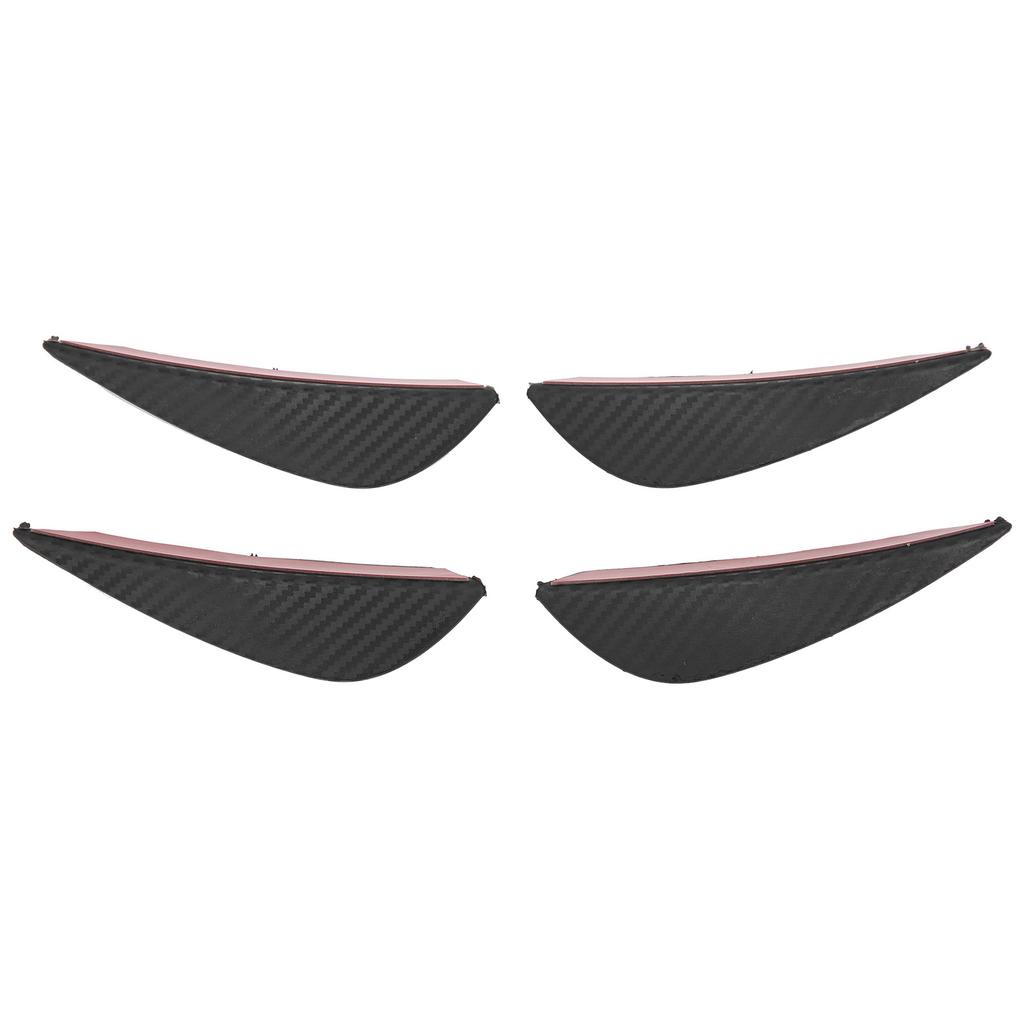 4pcs Front Bumper   Knife Spoiler Modification   Diffuser PVC Paste Type
