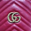 [Pre-Owned] GG Marmont Gold Logo Quilted Drawstring Bucket Bag - Very Good #VE6LP0