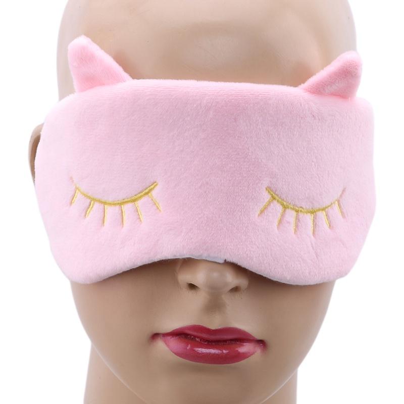 3D Animal Eye Sleep Mask Soft Padded Blindfold Blackout Travel Face Cover FI