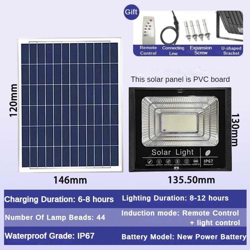 

Уличный светильник на солнечной батарее Интеллектуальное управление светом Индукционный фонарь для двора Водонепроницаемый и грозозащищенный Литиевая батарея большой емкости Уличные фонари 44 bright light beads