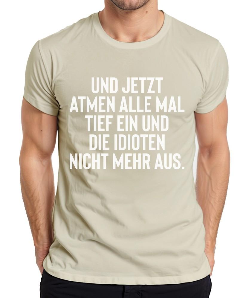 All Inhale Deep Idiots Hold Breath Sarcasm Irony Gag Unisexs Tshirt