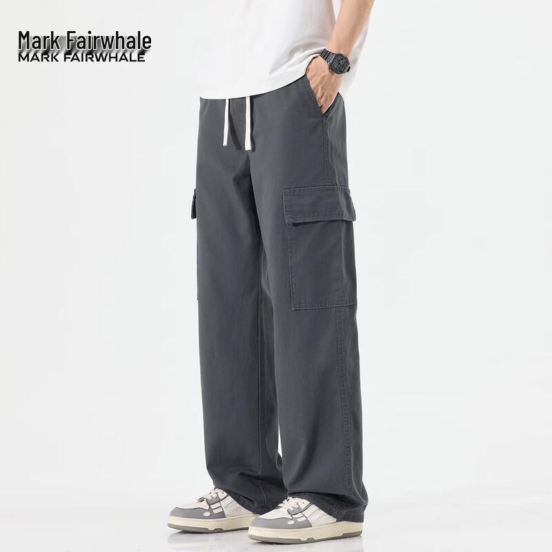 Mark Fairwhale Men s Pure Cotton Loose Straight-Leg Casual Pants 3XL