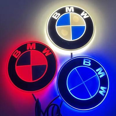 4D Light-emitting Logo Lamp Refitting For BWM Front and Rear Tail LED Lamps Decorate For BMW 1 Series 3 Series X1 X3 X5 Logo