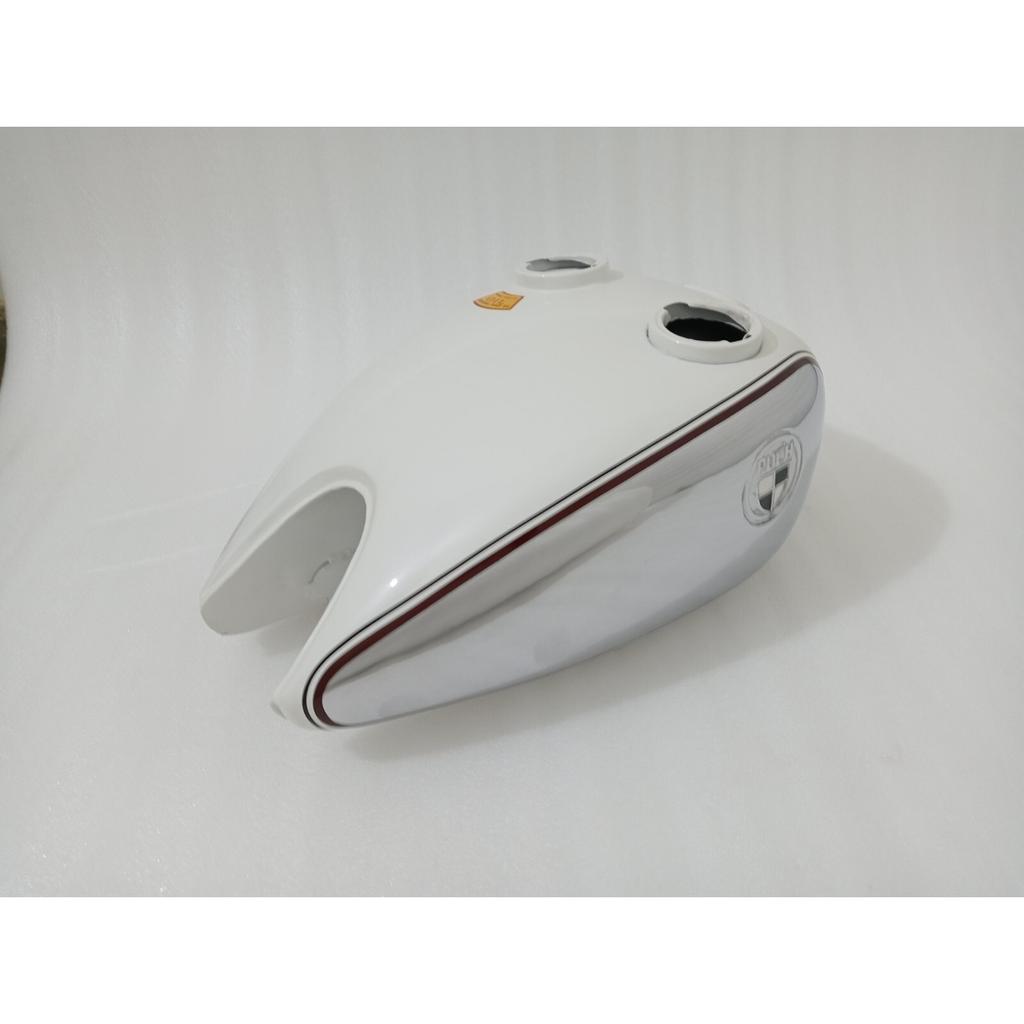 PUCH 250 TF 1952 250Cc White & Chrome Steel Petrol Fuel Tank With Cap |Fit For