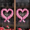 Valentinstag Fenstersticker PVC Herz Rose Liebesbrief Form Kranz Abnehmbar Wasserdicht Statischer Glasaufkleber