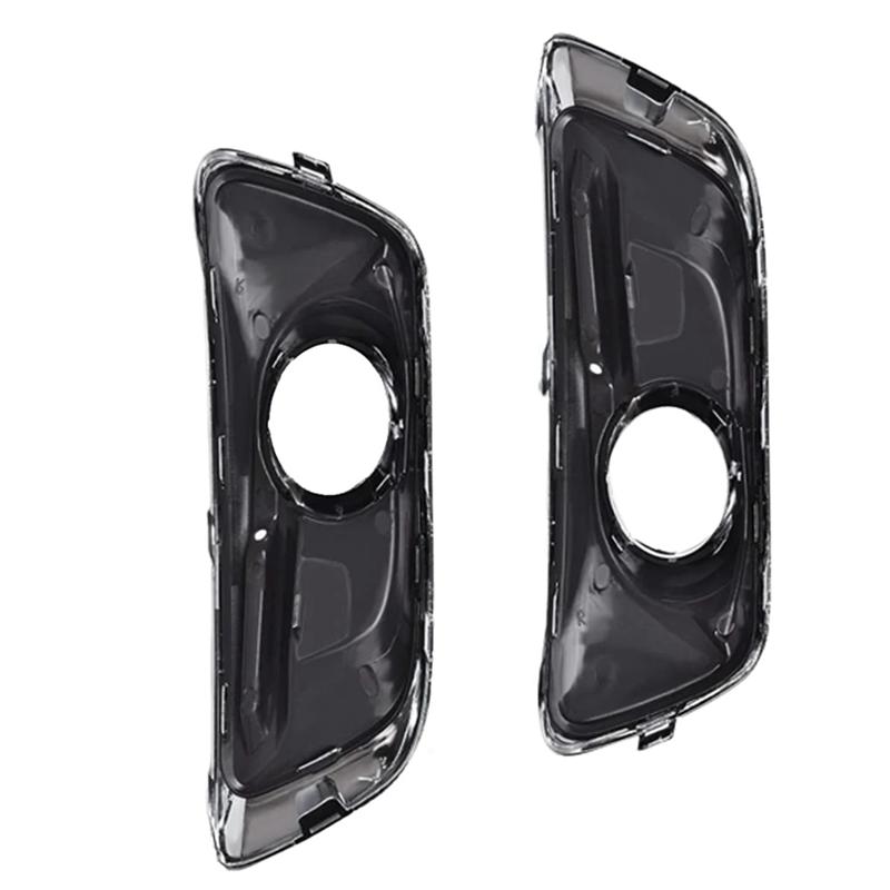 1 Pair Automotive Fog Lamp Decorative Frame Fog Lamp Cover Silver & Black ABS For  Mclaren 20768823 20768846-B61B