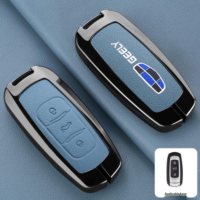 Premium Protective Key Cover for Geely Emgrand: Fits 26 Models including Xingyue L, Xingrui, Boyue L, Haoyue, Bin Yue – Men's Buckle Design