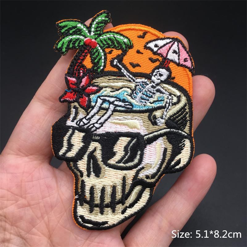 Iron On Sticker Embroidered Patches For Clothing Anime Clorhing Stickers Punk Sewing Iron-On Transfers For Clothing