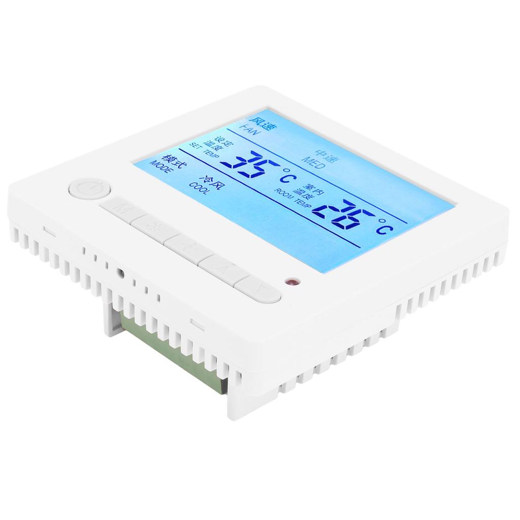 AC220V Intelligent LCD Thermostat Fan Coil Temperature Controller Air Conditioning Panel Switch
