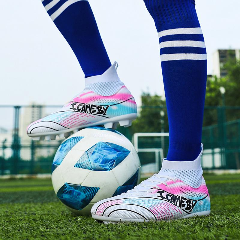 Fußballschuhe High-Top Outdoor Herren Lange Nägel Sport Fußballschuhe Große Größe Junge Sport Fußballschuhe