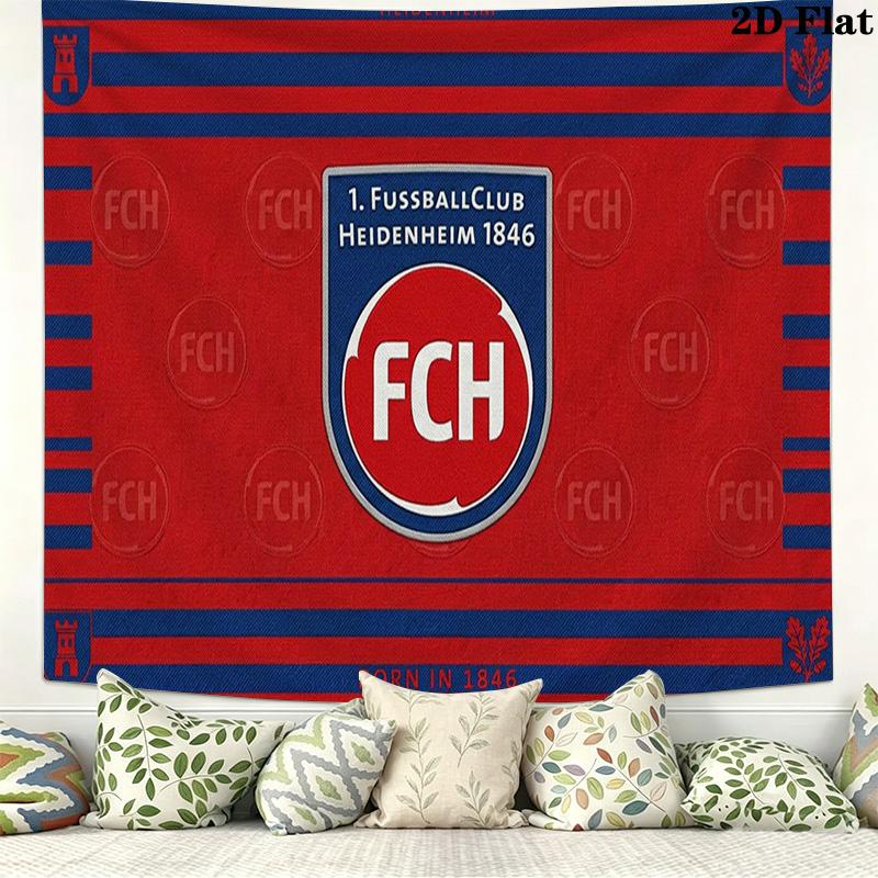 FC Heidenheim Wall Tapestry Aesthetic Wall Hanging Printed Fabric Blanket Decorative Tapestries for Bedroom Living Room Home Decor