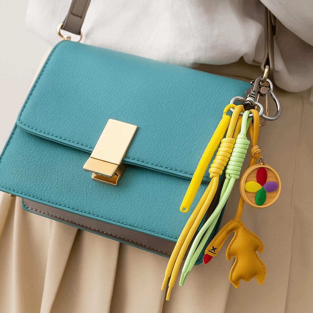 PU Simulation Food Keychain Nylon Rope Leather Roast Duck Pendant Roast Duck Bag Charms  Home Decor