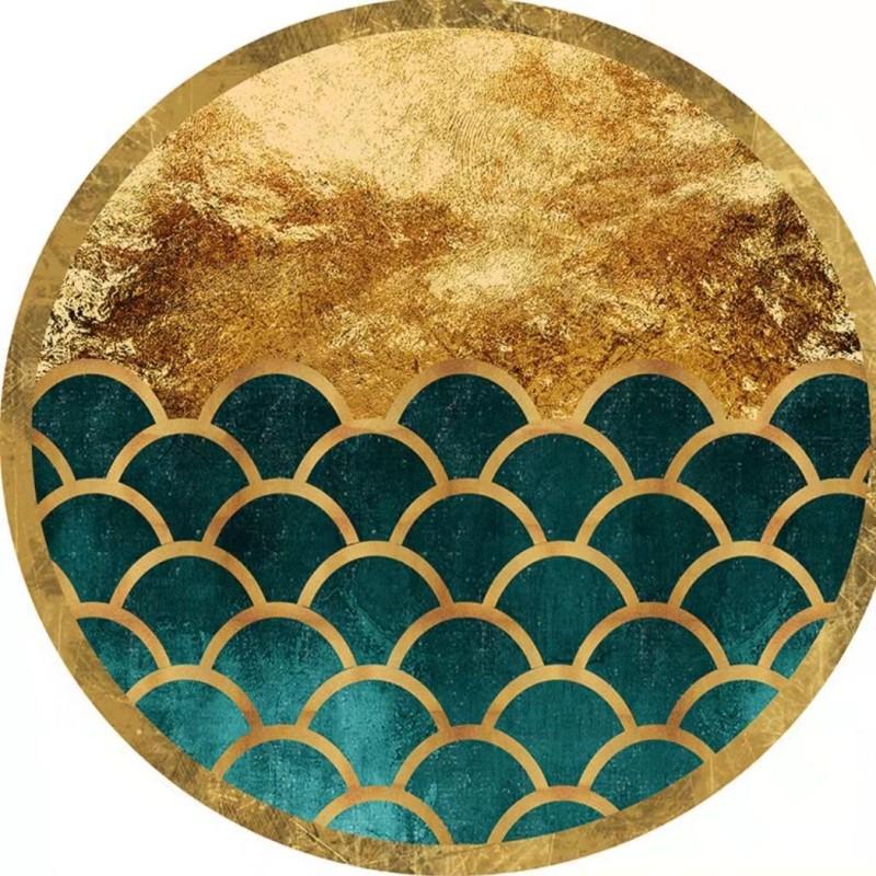 New Chinese Circular Carpet Chinese Style Living Room Bedroom Study Zhuzhou Round Blanket Fashion National Style Coffee Table Mat Bed Blanket