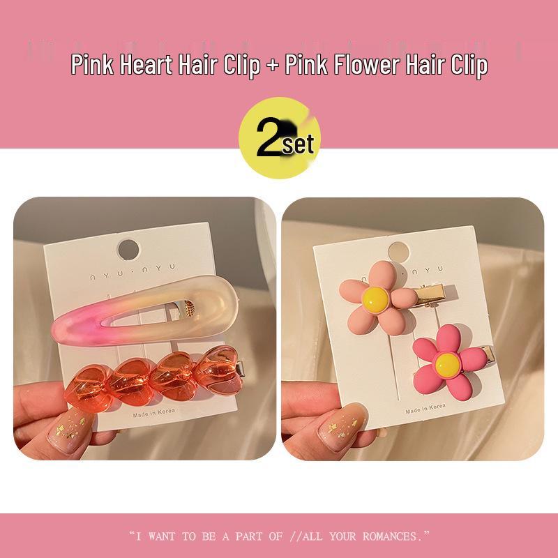 Pink Dopamine Hair Clip: Y2K Seamless Round Hairpin - Cute Small Side Clip for Women’s Bangs