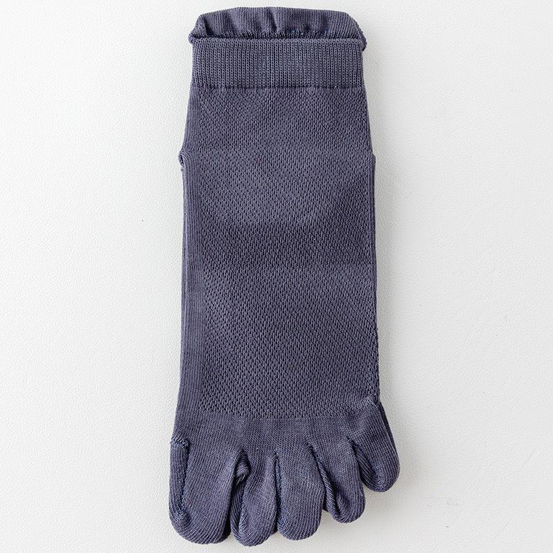 Men's Summer Five-Toe Anti-Odor Athletic Socks: Thin, Cotton, Antibacterial, Sweat-Absorbing, Boneless Toe Sports Socks