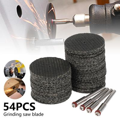 54PCS Abrasive Cutting Disc 32mm W/ Mandrels Grinding Polishing Wheels For Dremel Accesories Metal Cutting Rotary Tool Saw Blade