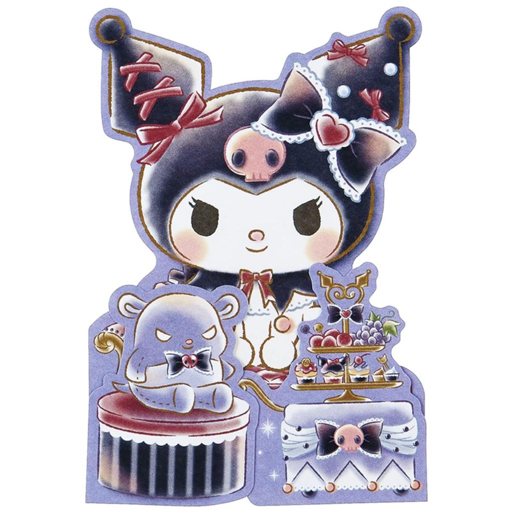 Carte de vœux Sanrio Message Card Kuromi Presents and Sweets Peut être expédié à l'étranger SANRIO 732958 MU134-3