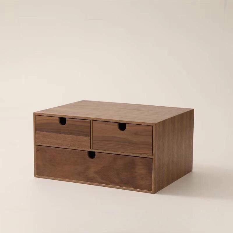 Wooden Storage Box Bedroom Desktop Storage Drawer Dressing Table Jewelry Organizing Box Modern Home Organization Accessories