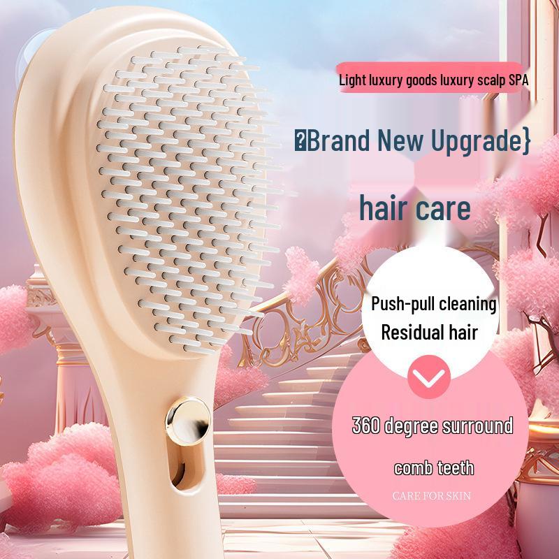 Portable Magic Massage Comb: Retractable, Anti-static, Hair-friendly, Scalp Frizz Cleaner