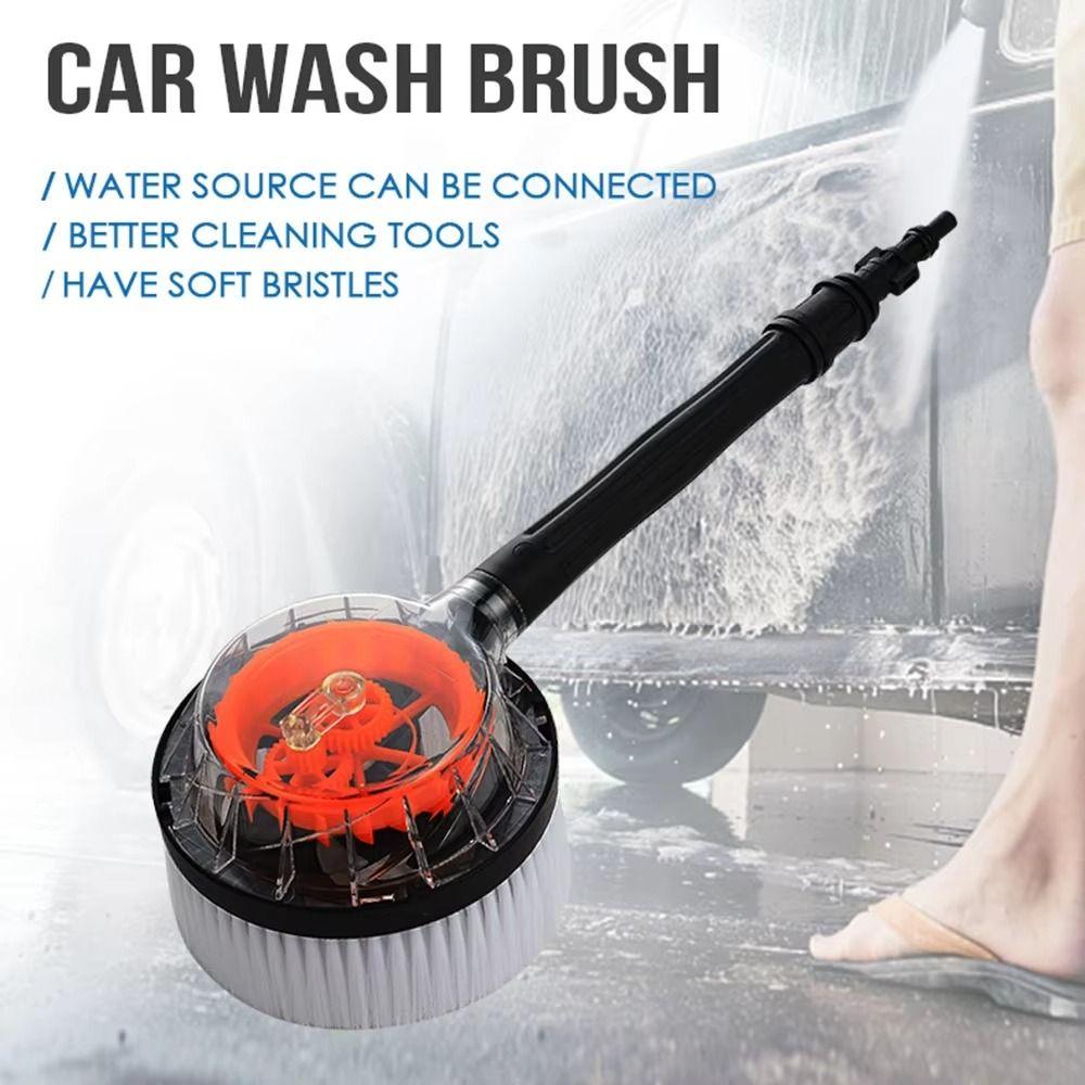 Rotating Round High Pressure Car Wash Brush Rigid Clean Water Cleaning Brush  Car Washing