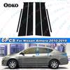Glossy Black Pillar Post Window Cover Door Trim Decoration Stickers Styling Set Fit For Nissan Almera/Sunny 2010-2017 2018