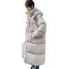 Women's 3XL Thickened Down Cotton Coat Winter Fashion Season Loose Long Knee-length Cotton Coat Jacket Hooded Bread Coat Windbreaker