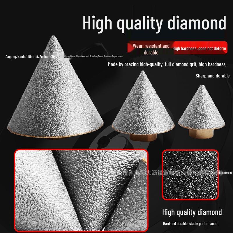 Brazed Diamond Chamfering Drill Bit for Glass, Tile, and Stone