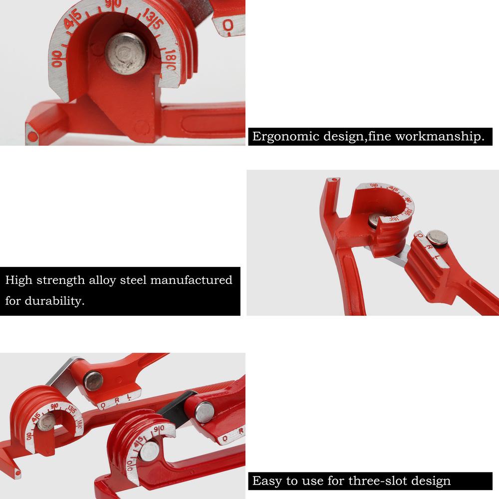 DIYWORK 3 In 1 Combination Tube Bender 90 180 Degree Pipe Bending Tool Tube Bending Machine 6mm 8mm 10mm Curving Pliers