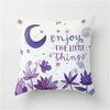 2024 Galaxy INS Wind Purple Geometric Moon Print Pillowcase Living Room Office Sofa Cushion Cover Waist Pillowcase 45*45CM