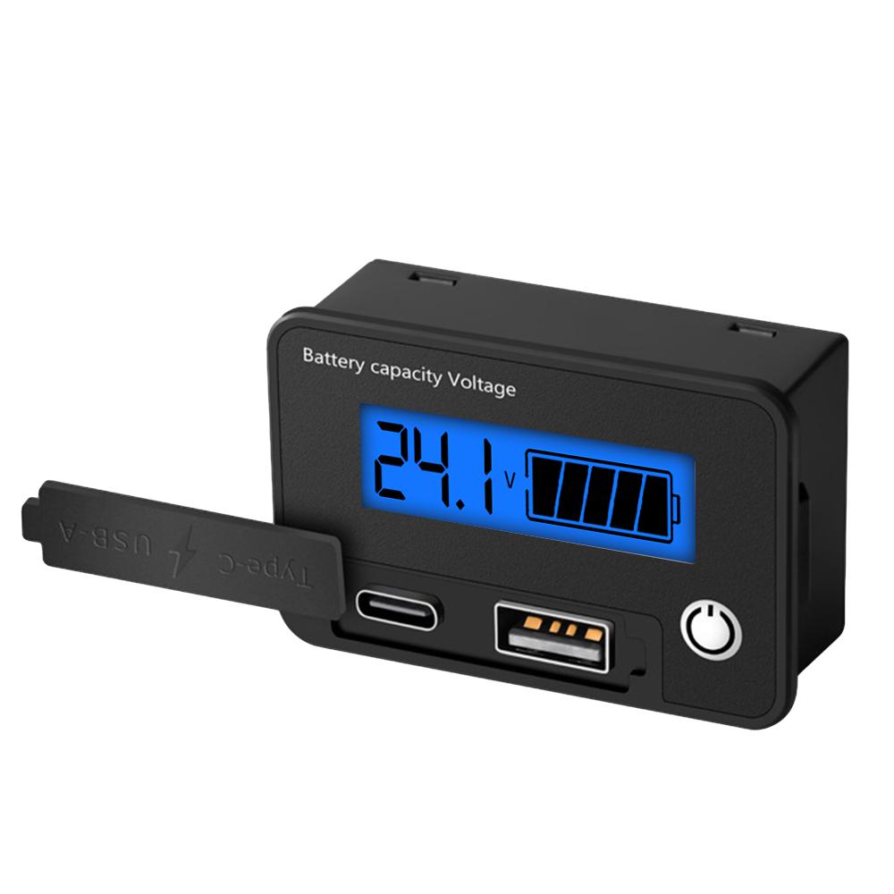 DC8-30V 18W Battery Capacity Indicator Lead-Acid/Lron-Lithium/Ternary Lithium Battery Tester