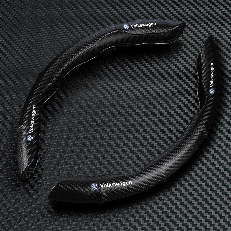2025 Hot Car Steering Wheel Cover Carbon Fiber Sports Ultra-thin Non-slip Card Cover For Volkswagen Tharu R T5 GTI Tiguan R-Line