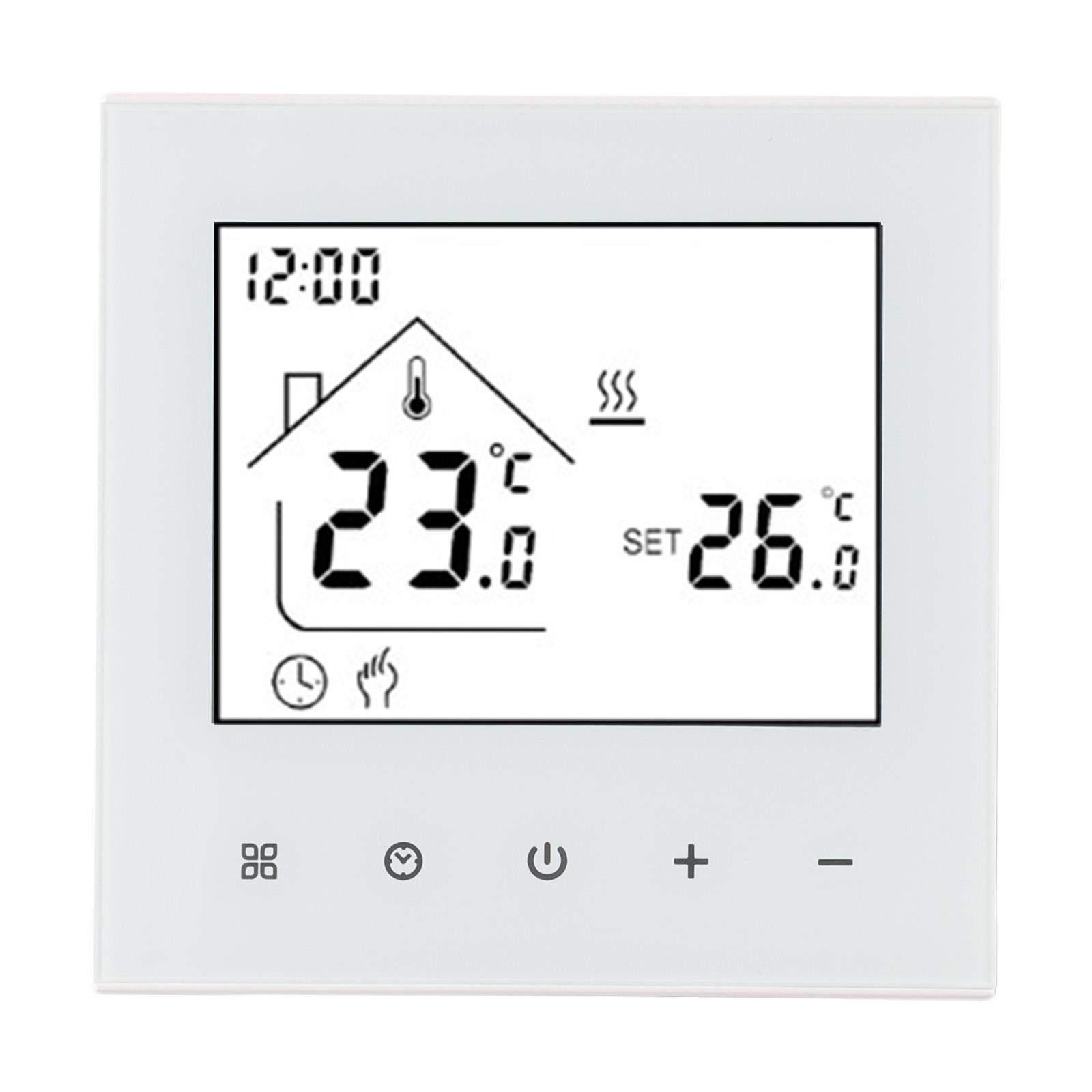 86*86mm Electric Thermostat Intuitive Display Heating Panel IP20 Protection Rating Intuitive Display Temperature Accuracy 0.5 C