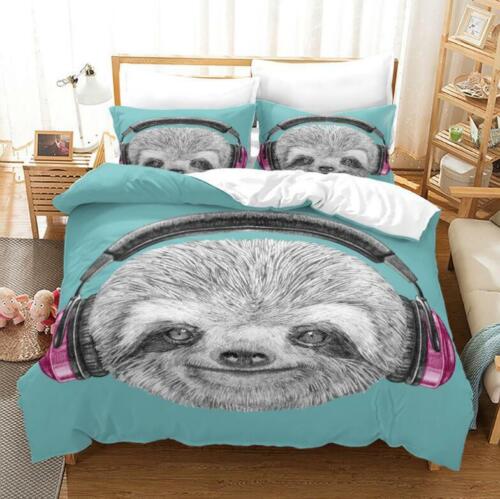 Lenochod Folivora Povlečení na přikrývku Sada povlečení na polštář Single Double King Size