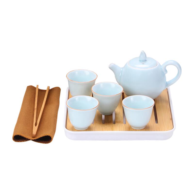 Bafangli Sky Blue Ding Kiln 8-Piece Tea Set