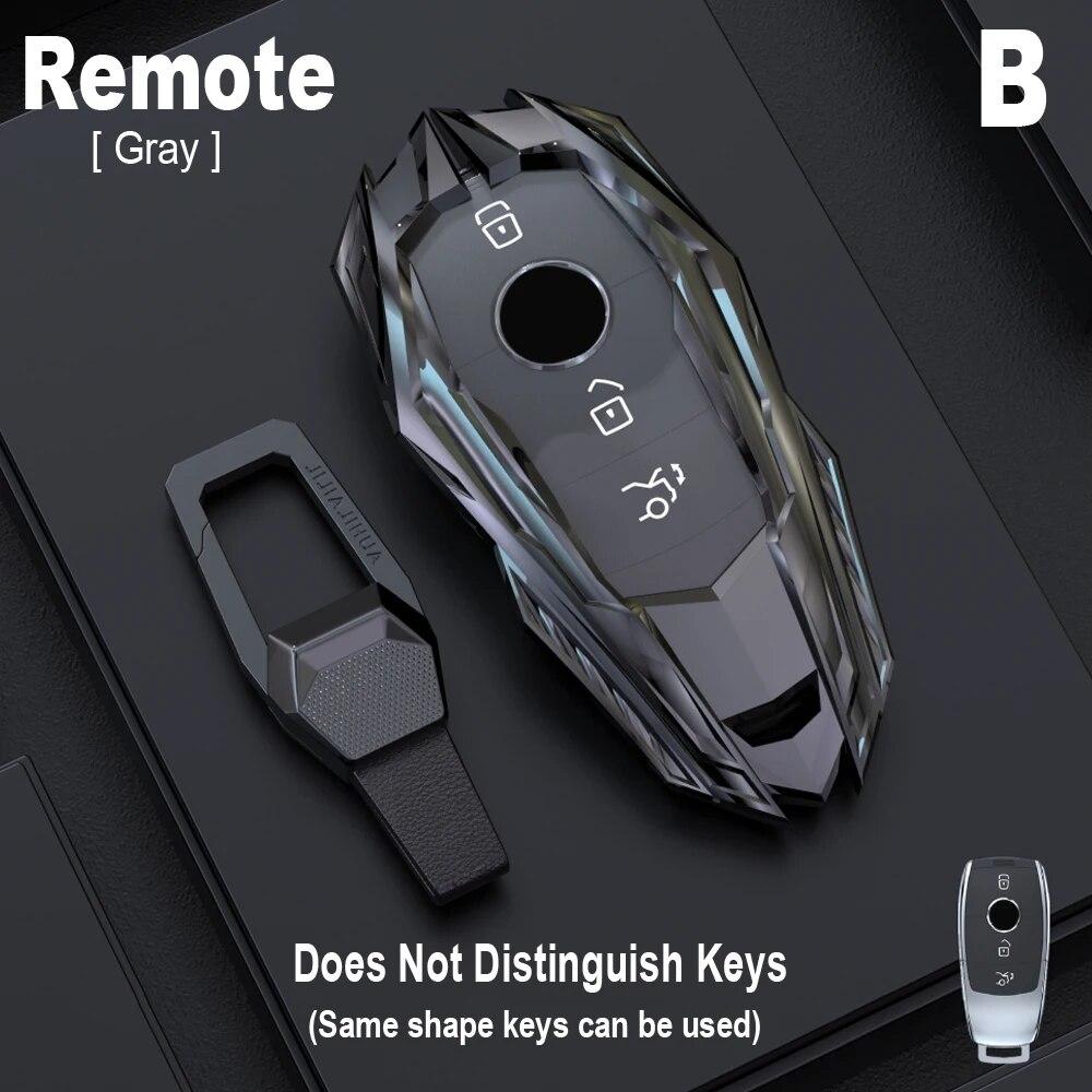 

Модный автомобильный чехол с дистанционным ключом для Mercedes Benz ACESG Class GLC CLE CLA GLB GLS W177 W205 W213 W222 X167 AMG Remote B Gray