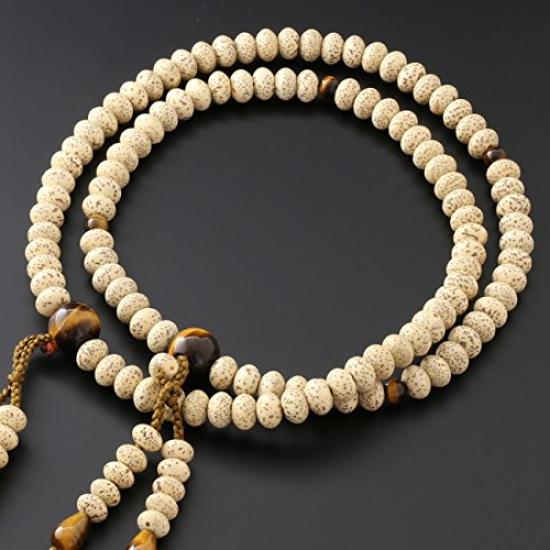 Kyoto Butsudan Hayashi Buddhist Prayer Shingon Shaku Starry Bodhi Tree Eye Stone Beads Bag Kyoto Beads, Buddhism, 1.2 (2.5 Cm), (Mikan Beads), Tiger's