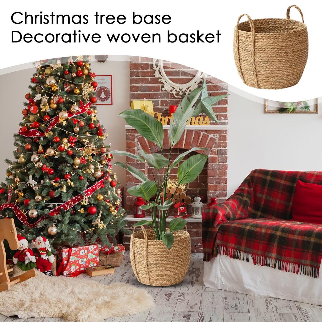 Christmas Tree Base Decorative Woven Basket