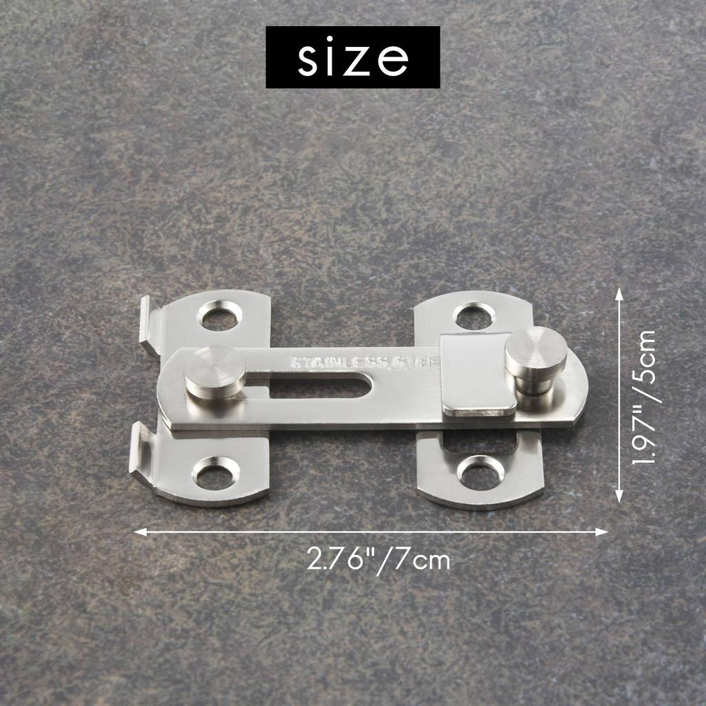 A34R 20X50x70mm Stainless Steel Home Safety Gate Door Bolt Latch Slide Lock Hardware