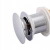 Set: silver click-clack plug without overflow + washbasin siphon