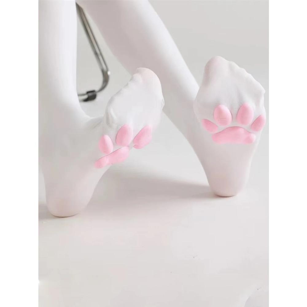 Womens High socks Harajuku Stockings Underwear 3D Cat claw white stockings Thigh high socks sexy compression stockings