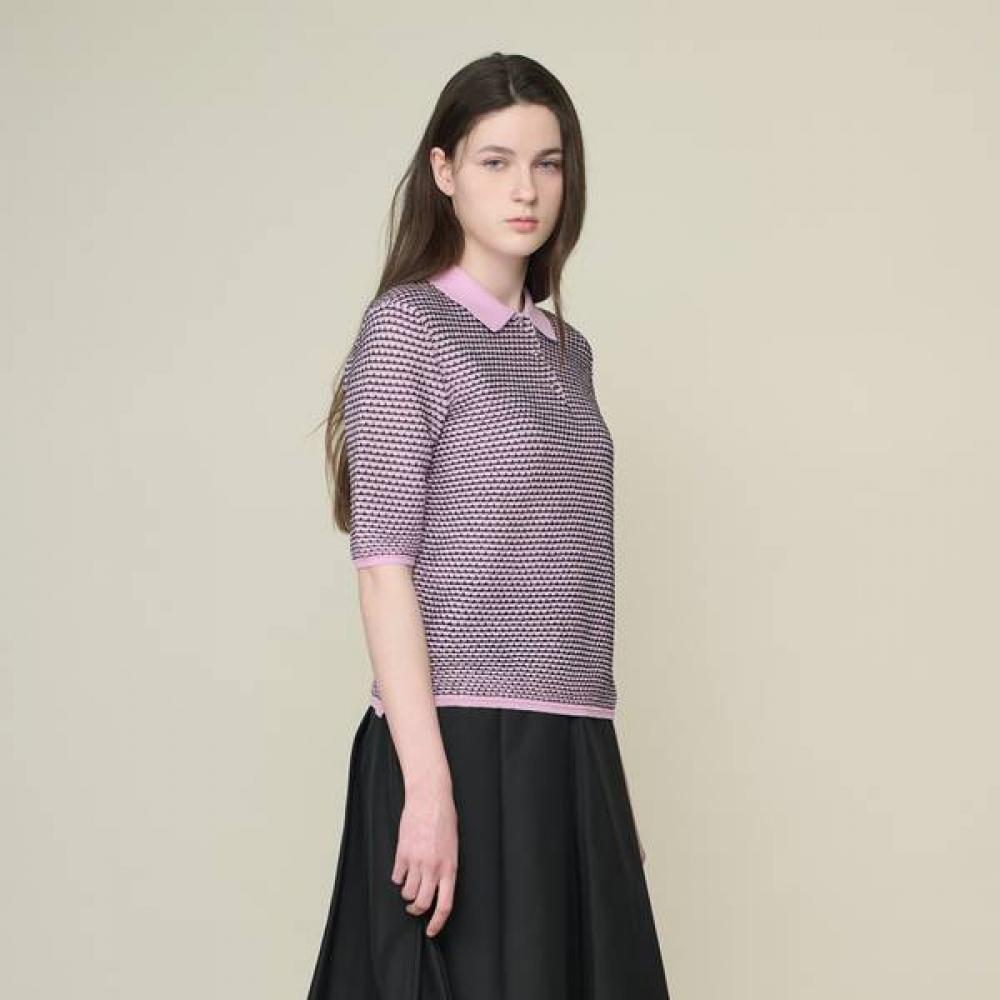 

Bcbg Metal Tweed Short Sleeve Knit B6m4k410 pink (22)/55