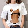 Funny Chest Bra 3D Print T-shirt Women Summer Casual T Shirts Harajuku Streetwear Short Sleeve Tee Oversized Y2k Tops Clothing