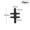 50pcs 3/5 4/7mm Garden Hose Barbed Connectors Tee Elbow Cross End Plug Fitting Coupling Drip Irrigation System Watering