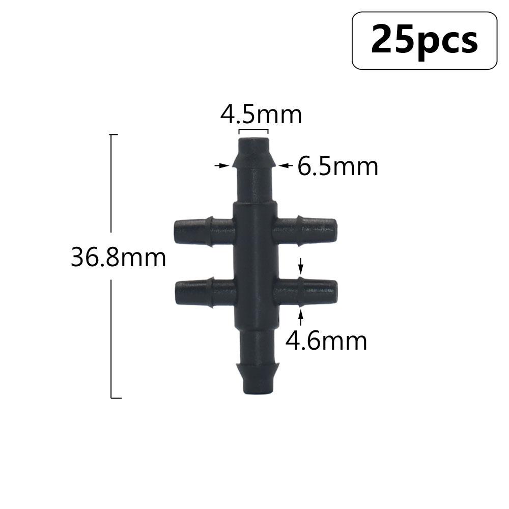 50pcs 3/5 4/7mm Garden Hose Barbed Connectors Tee Elbow Cross End Plug Fitting Coupling Drip Irrigation System Watering