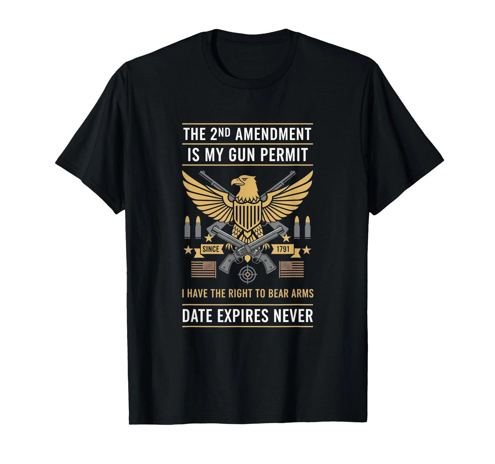 USA Second Amendment - The 2nd Amendment is My Gun Permit T-Shirt 3XL