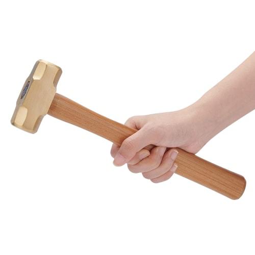 PandaHall Solid Brass Hammer with Wooden Handle, Jewelry Craft Tool, 298x76x30mm, Craft Hammer, Handmade DIY Tool, Durable Hammer, Multifunctional