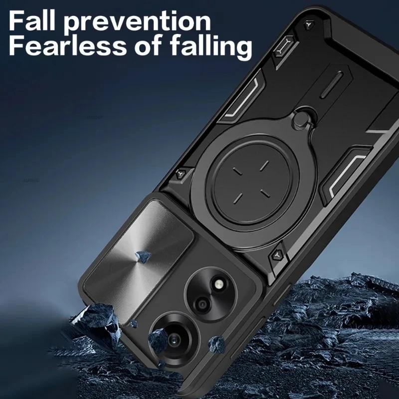 Kickstand Armor Schutzhülle Für OPPO A60 A80 A79 5G A18 A38 A58 A78 A98 5G Hülle Linsenschutz Stoßfest Funda Coque Capa